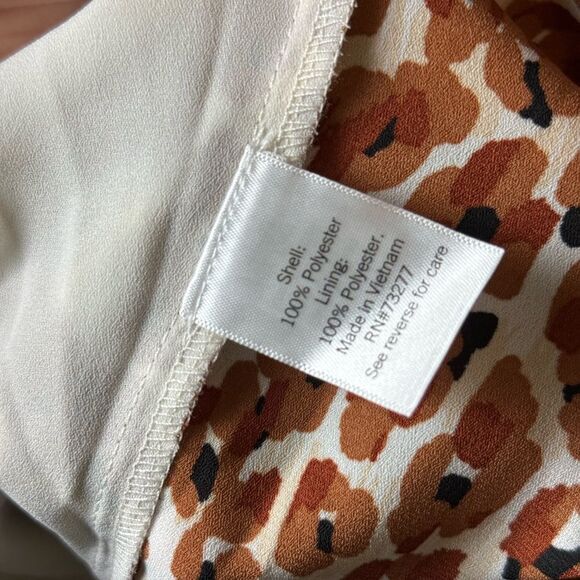 Nine West Brown V-Neck Animal Print Sleeveless Blouse Tank Top - Picture 8 of 8